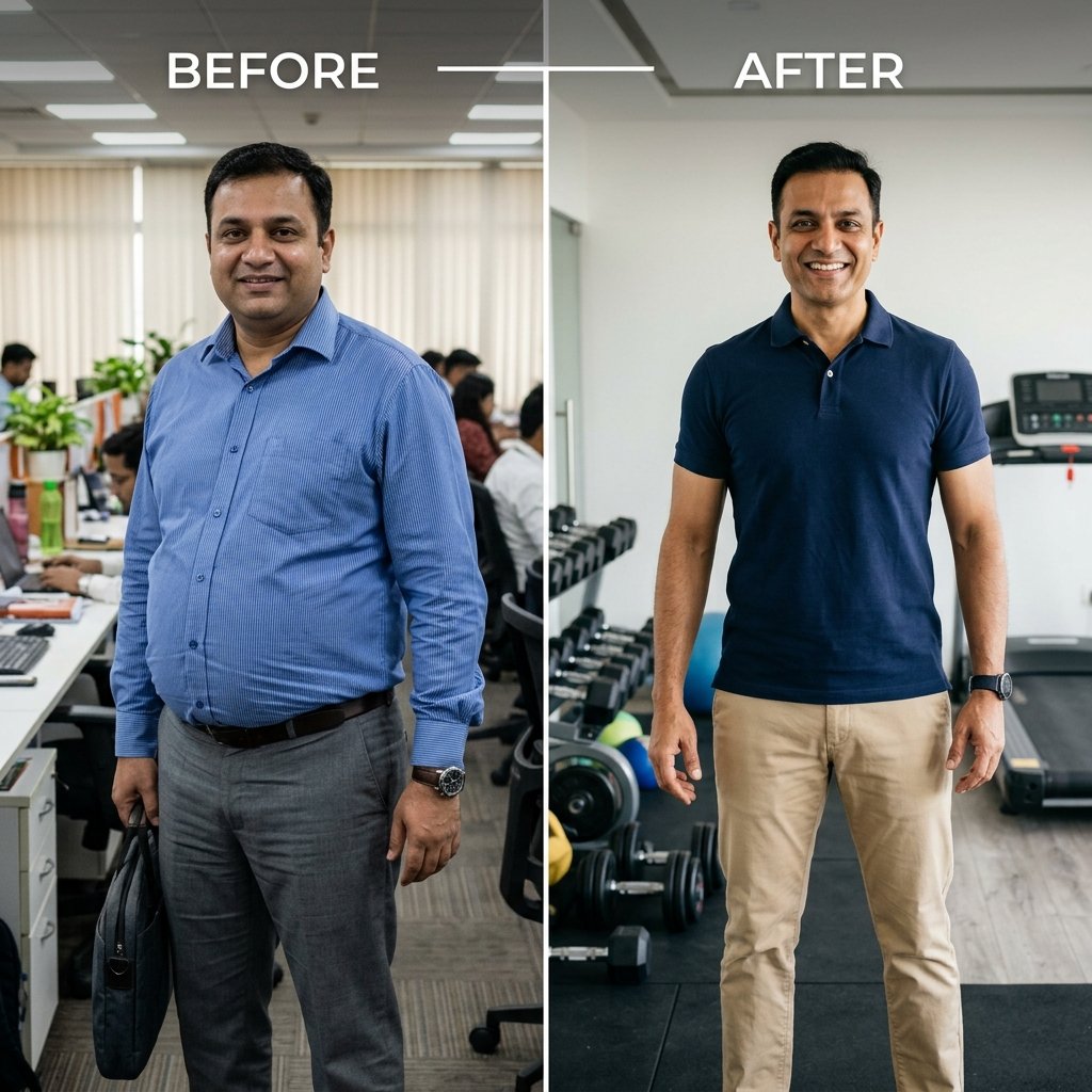 Client reduced stubborn belly fat